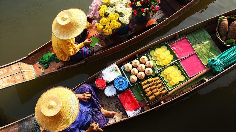 راهنمای خرید از بازارهای شناور در بانکوک تایلند