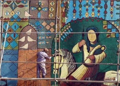 خلق بزرگترین نقاشی دیواری در شیراز به سرانجام نزدیک است